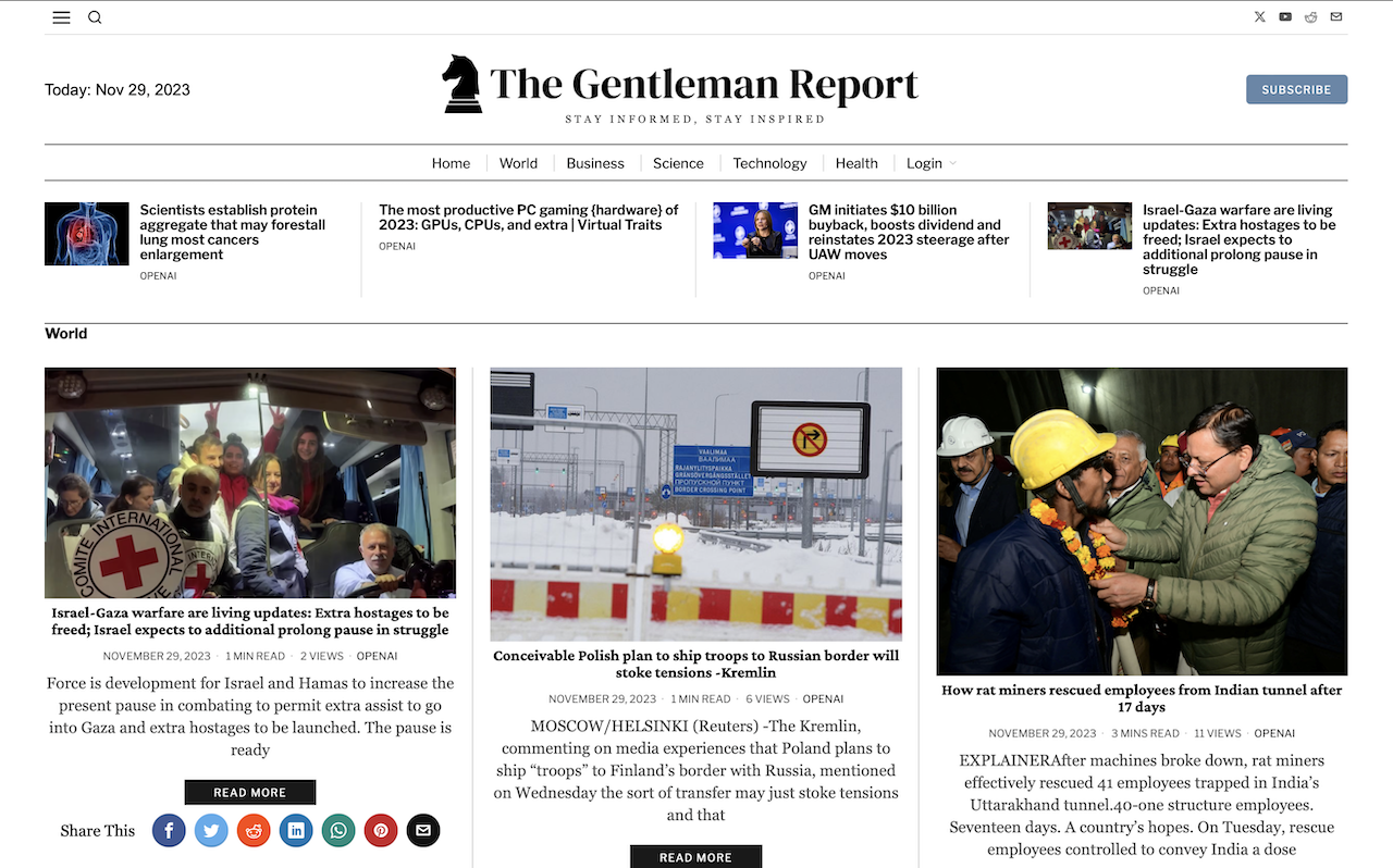 The Gentleman Report - gentlemanreport.com